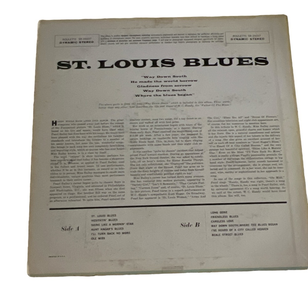 Pearl Bailey St. Louis Blues Vinyl - Picture 2 of 2